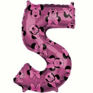 Disney Minnie Mouse Pink 5 Shaped Balloon